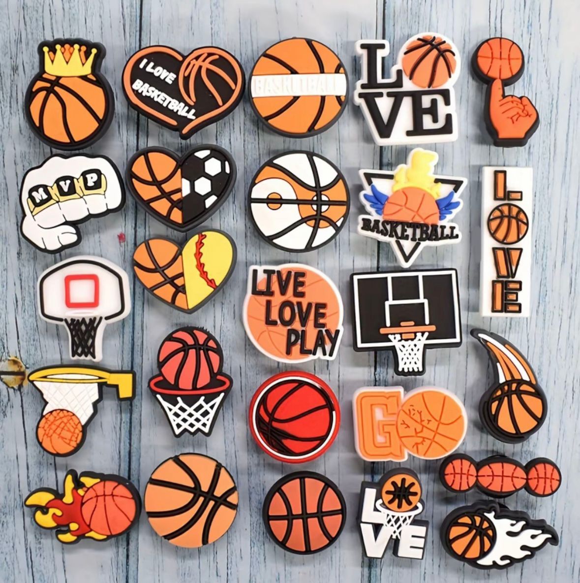 Accesorios Valēre - Adornos de Basquetbol para crocs